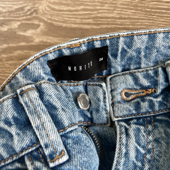 MOHITO High-Rise Light Wash Straight Jeans - Picture 2 of 4